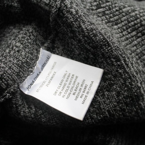 Jonathan Simkhai Textured Tred Knit Long Sleeve Top Grey Size XS - Picture 7 of 8